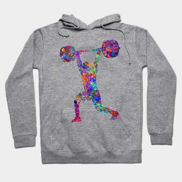 Gym Weightlifter man Hoodie by Yahya Art